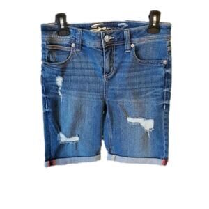 7Seven seven distressed‎ Jean denim shorts